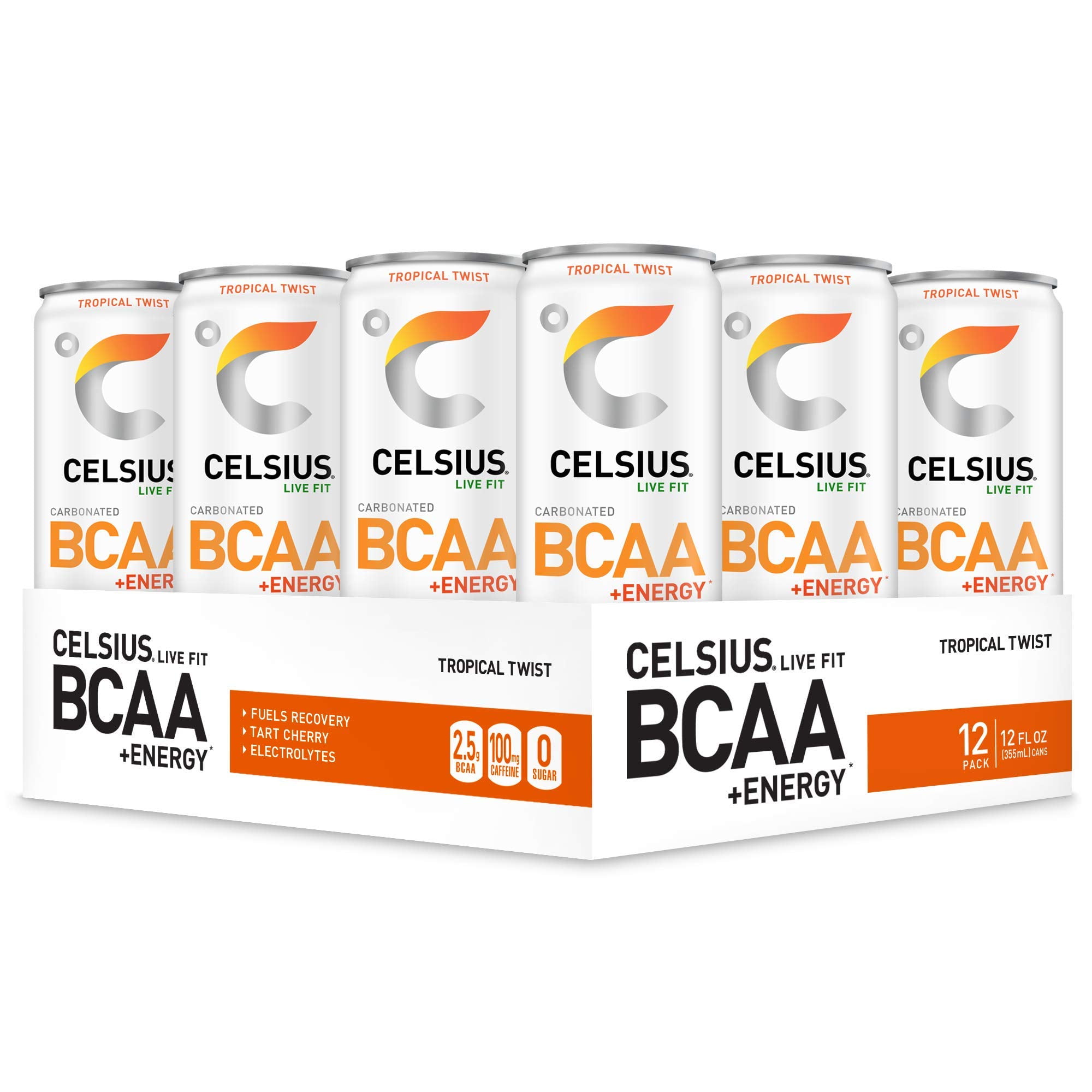 Celsius Tropical Twist Carbonated BCAA Energy Drink 12 Pack in Nepal