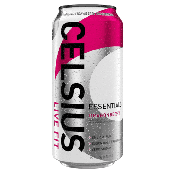Celsius Essentials Sparkling Dragonberry Energy Drink, 16 fl oz