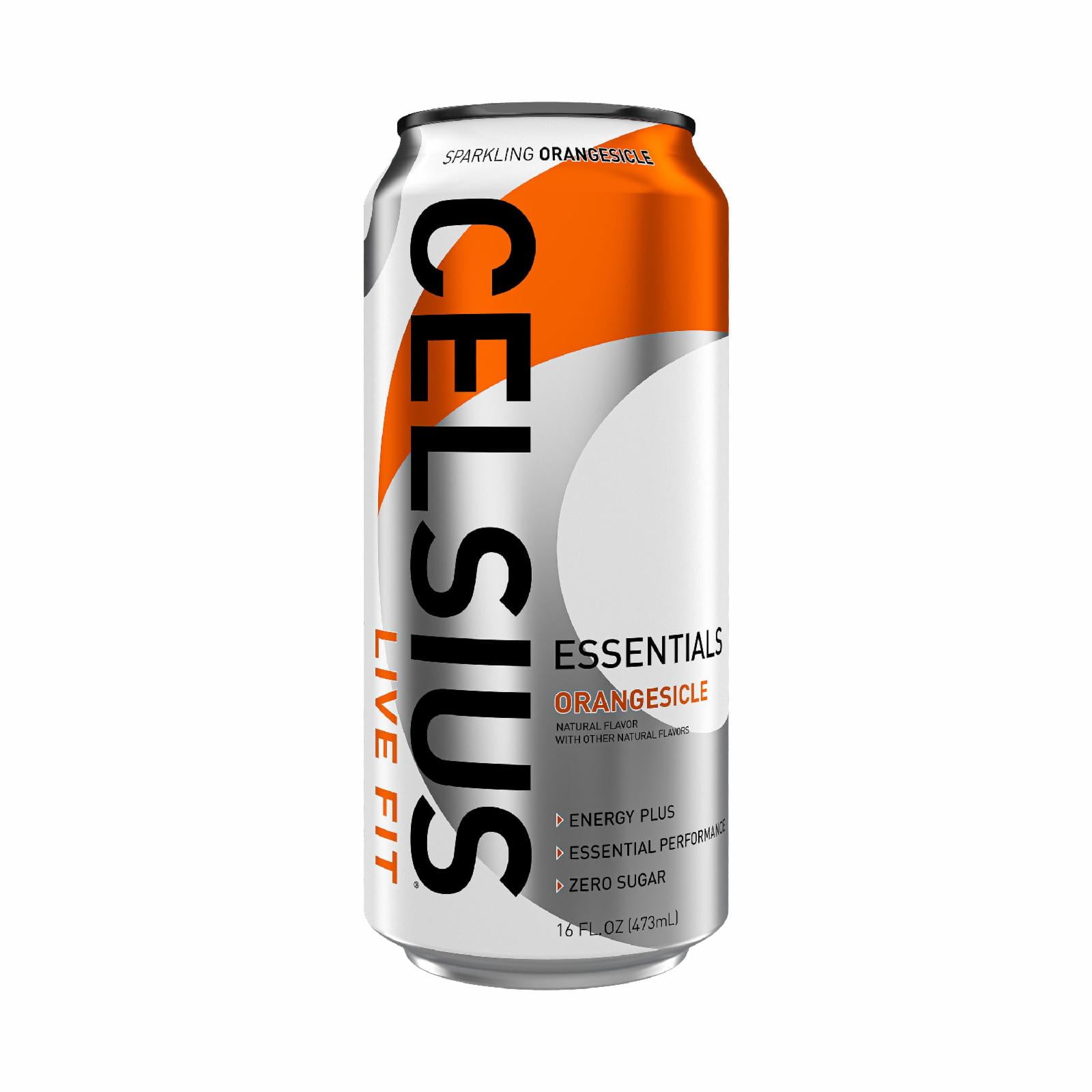 CELSIUS ESSENTIALS, Sparkling Orangesicle, Performance Energy Drink 16 ...