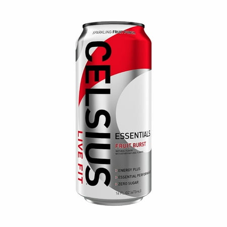 CELSIUS Essentials Sparkling Fruit Burst, Functional Performance Energy Drink, 16 fl oz Single Can