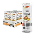 thumbnail image 1 of CELSIUS Fizz Free Peach Mango Green Tea, Functional Energy Drink 12 fl oz (Pack of 12), 1 of 6