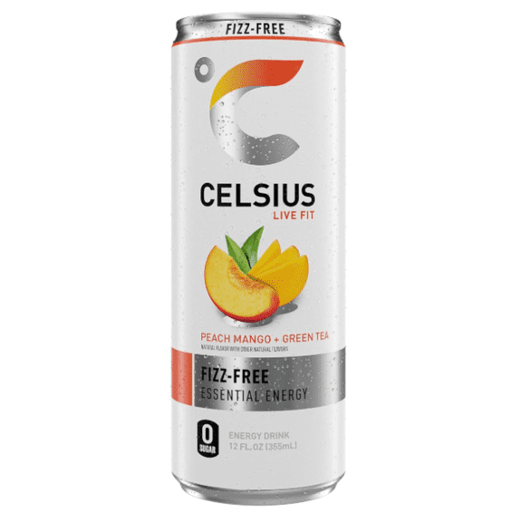Celsius Essential Energy Drink 12 fl oz, Peach Mango Green Tea