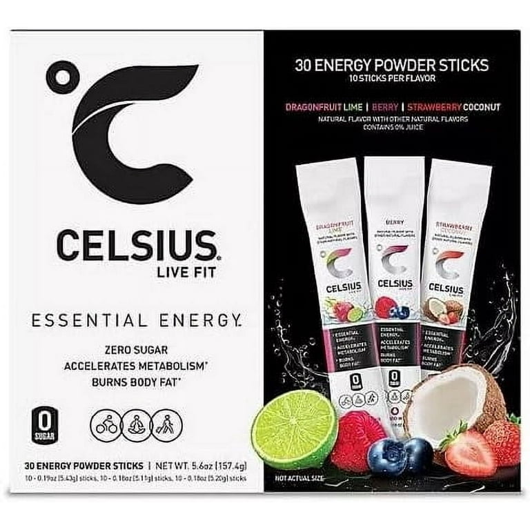 Ceseo　30セット CELSIUS LIVE-FIT Essential Energy Drink, 30 Pack - Walmart.com
