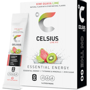 Celsius On-The-Go Essential Energy Powder pack Kiwi Guava Lime Pack of 14