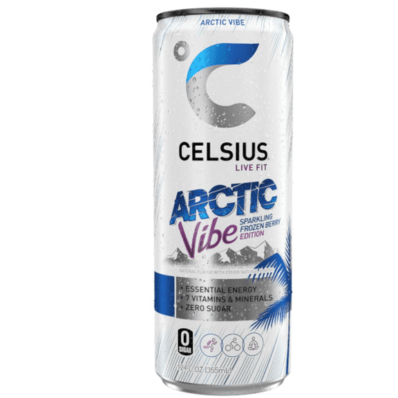 CELSIUS Sparkling Arctic Vibe, Functional Energy Drink 12 fl oz Single Can