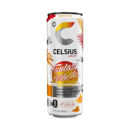 CELSIUS Sparkling Fantasy Vibe, Functional Energy Drink 12 fl oz Single Can