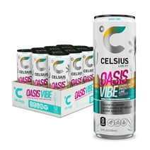 CELSIUS Sparkling Oasis Vibe, Functional Essential Energy Drink 12 fl oz Can (Pack of 12)