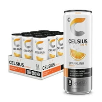 CELSIUS Sparkling Orange, Functional Essential Energy Drink 12 fl oz Can (Pack of 12)