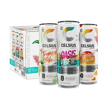 CELSIUS Sparkling Vibe Variety Pack II, Functional Essential Energy Drink 12 Fl Oz (Pack of 12)