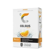CELSIUS on-the-go Essential Energy Drink Mix, Orange (14 Stick Pack)