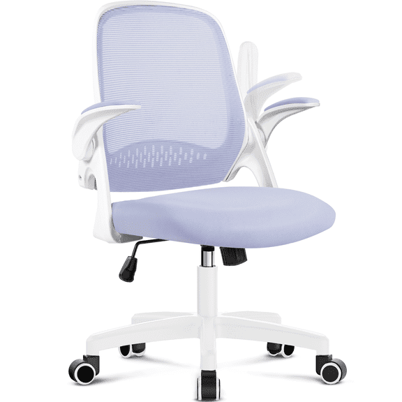 CELTOSS Ergonomic Office Chair, Flip-Up Arms, Adjustable Lumbar Support, Purple