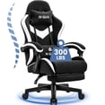 thumbnail image 1 of CELTOSS Gaming Chair, Ergonomic High Back Fabric Gamer Chair with Footrest, Adjustable Headrest & Lumbar Support Pillow for Computer Desk & Home Office, Black, 1 of 13