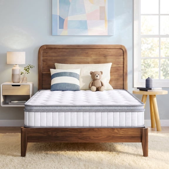 CELTOSS 8 Inch Full Hybrid Mattress, Cooling Gel Memory Foam & Pocket Spring Hybrid, Medium Firm, Pressure Relief, Mattress in a Box, Adult
