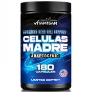 Vitamisan Stem Cell Support Celulas Madre Adaptogenic – Lion’s Mane, Beta Glucans, AFA, Spirulina – Brain & Immune Health – 180 Capsules – Non-GMO, Gluten Free, Made in USA