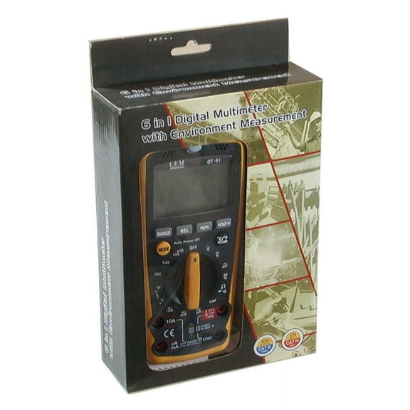 CEM DT-61 6-in-1 Industrial Thermometer Light Humidity Sound Meter NCV Multimeter