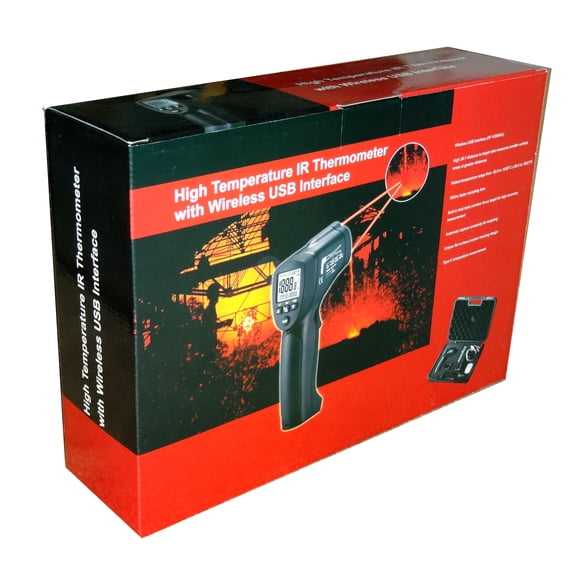 CEM DT-8856 Professional 2in1 Dual Laser IR K Type Thermometer 1922 deg F Wireless USB
