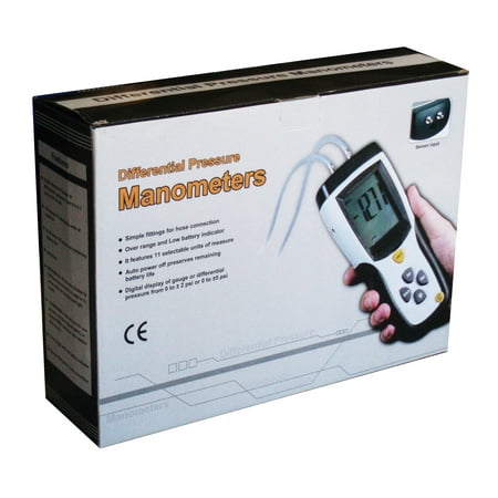 CEM DT-8890 Digital Differential Air Vapor Pressure Meter Gauge Manometer up to 5psi
