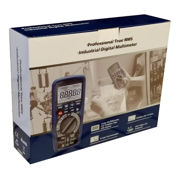 CEM DT-9939 Waterproof Industrial Wireless USB RMS Multimeter with Capacitance Frequency Duty Cycle
