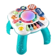 CEMIRK Baby Musical Toys Activity Center &ndash; Engaging Learning Table with Lights, Songs, Numbers, Letters & Colors &ndash; Safe ABS Plastic &ndash; 2 Volume Levels &ndash; for 6 9 12 18 Months Infant Toddler &ndash; 11.8 x 11