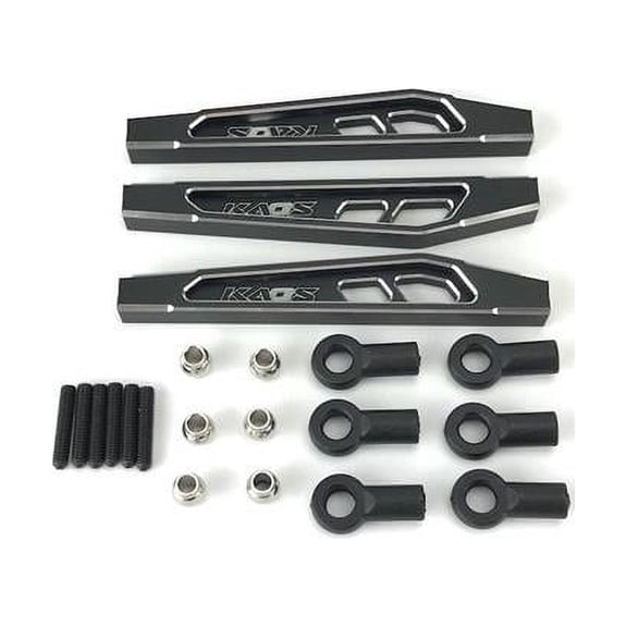 CEN Racing CEGCKD0373 69 mm CNC Aluminum Front Upper & Lower Suspension Links, Black - 3 Piece