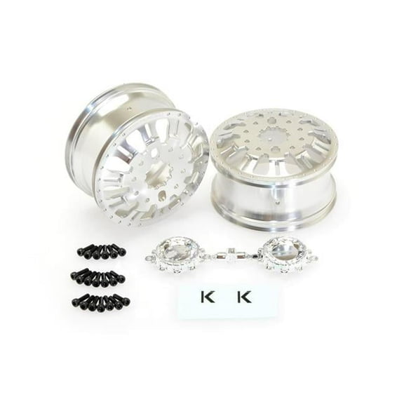 CEN Racing CEGCKD0651 KG1 KD004 Duel Front Dually Wheel, Silver Anodized - 2 Piece