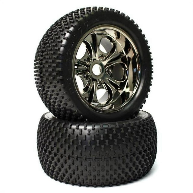CEN Racing CEGCKR0504 Sniper Wheels & Tires Spikes Spare Parts Set&#44; Black