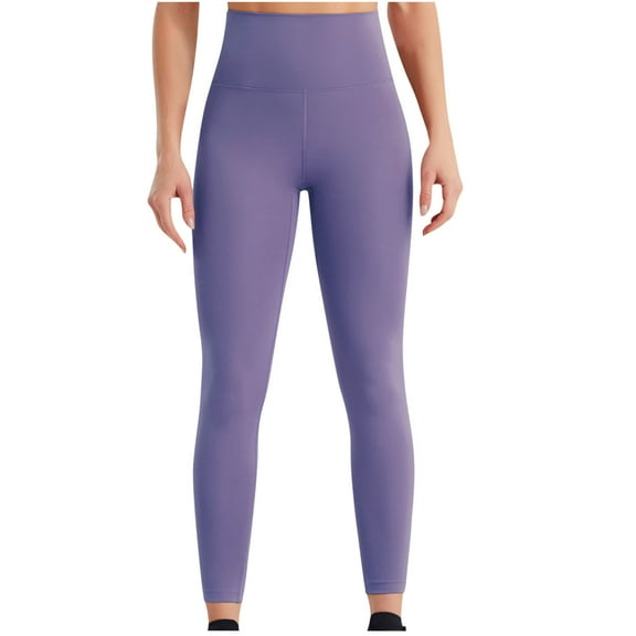 CENGNIAN Women's Butt Lift Yoga Leggings,Ladies High-Waisted Tummy Control Yoga Pants,Womens Tights for Workout Running Athletic,Purple,Size XL