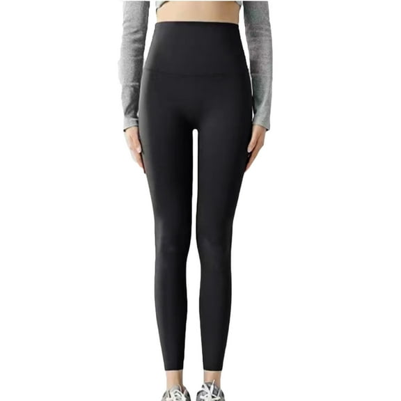 CENGNIAN No Boundaries Women’s Seamless High-Waisted Yoga Leggings,Ladies Soft Breathable Yoga Pants,Women's Workout Tights With Tummy Control,Black,Size M