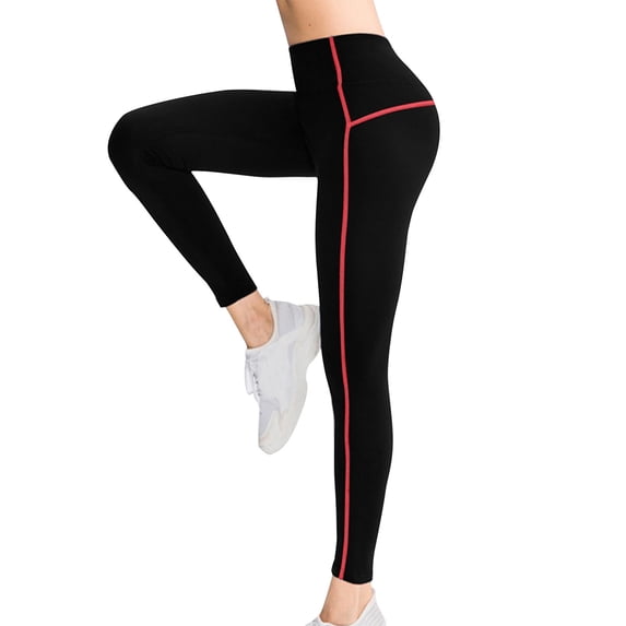 CENGNIAN Women's Winter Butt Lift Yoga Pants,No See Through Leggings For Ladies,Womens Warm Fleece Lined Thick Tights for Workout Running,Red,Size S