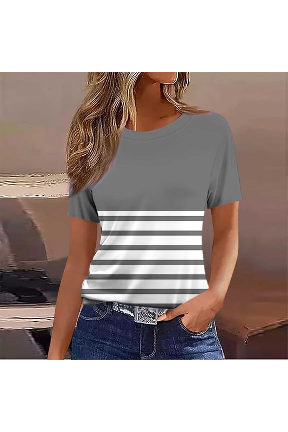 Long Sleeve Shirts for Women Spring Fashion Casual Top Casual Loose Fit Tops Crewneck Workout Cute Blouses