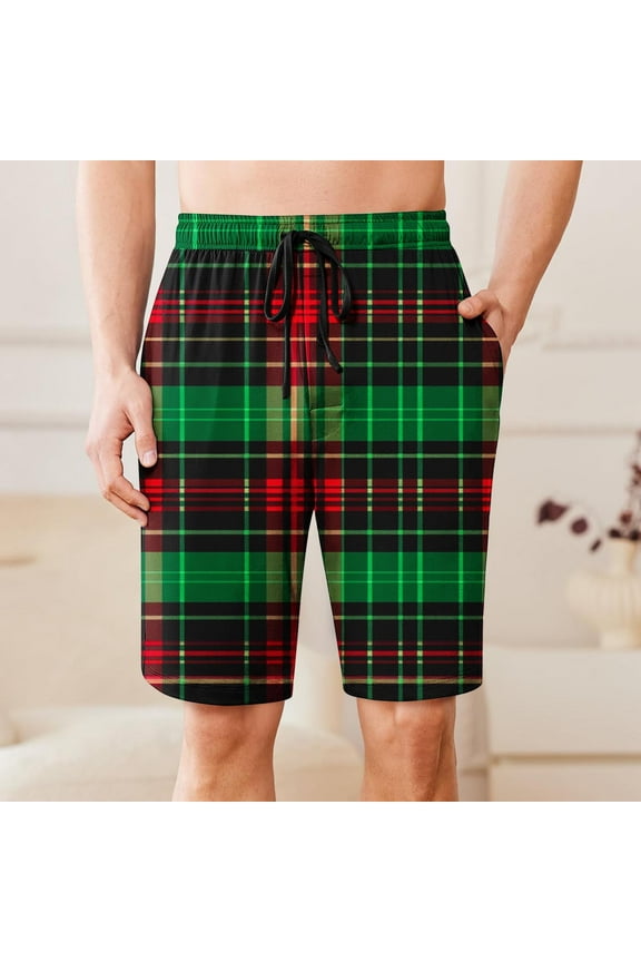 Men's Loose Shorts Quick Dry Swimwear Beach Holiday Party Bermuda Swim Big Pants Green**,Size L