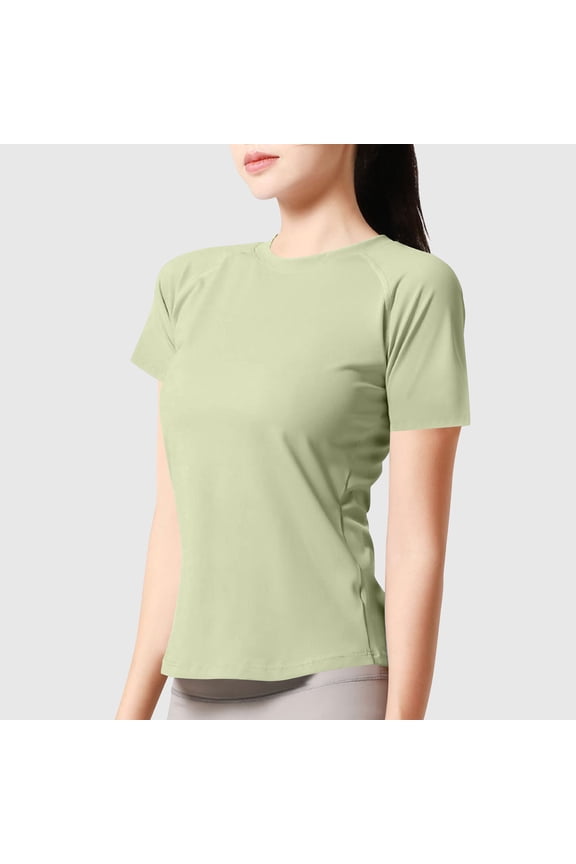 Women's Compression Shirts Running Quick Dry Base Layer Sleeve Workout Tops 1/3 Pack Short Yoga Athletic Gym T-Shirt