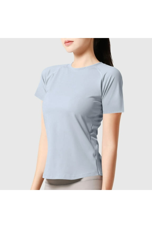 Women's Compression Shirts Running Quick Dry Base Layer Sleeve Workout Tops 1/3 Pack Short Yoga Athletic Gym T-Shirt