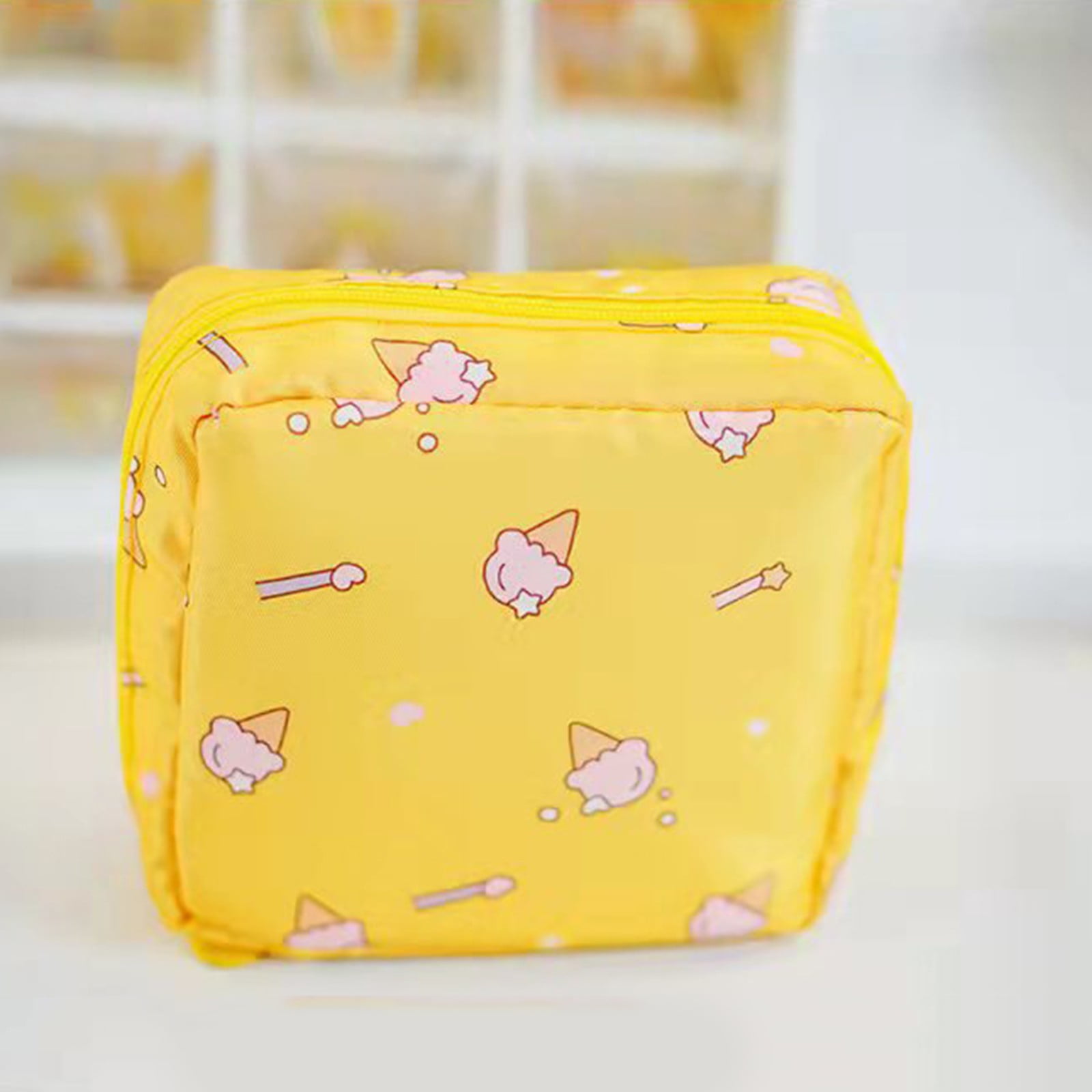 CENGZISHU Makeup Organizer Turntable Cartoon Towel Sanitary Napkin