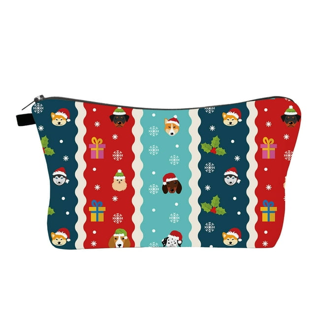 CENGZISHU Makeup Organizer Wall Hanging Merry Christmas Cosmetic Bag