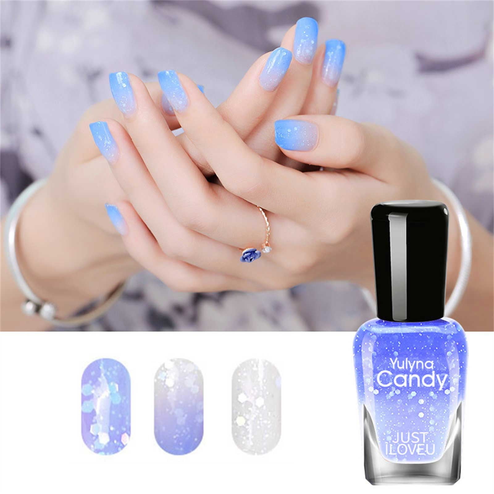 CENGZISHU Peel off Base Temperature Change Nail Polish Color
