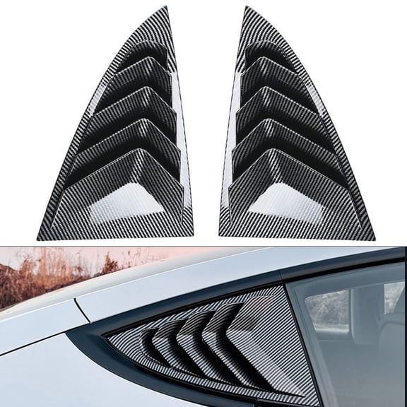 CENL 1 Pair Rear Door Glass Shutter Louver Cover Trim For Tesla For Model 3 2024