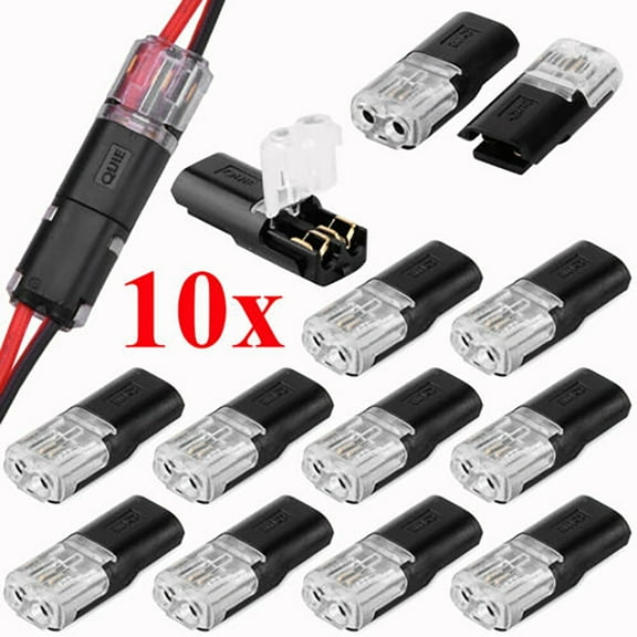 CENL 10 PCS 2 Pin Way Plug Wire Cable Snap Connectors Car Waterproof Electrical Connector Strip Terminals Connection Clamps