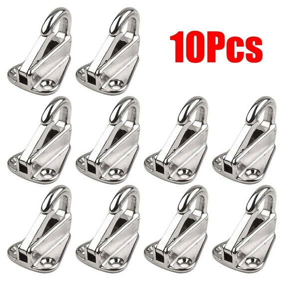 CENL 10Pcs Marine 316 Stainless Steel Spring Snap Fending Hook Fender Boat Hardware