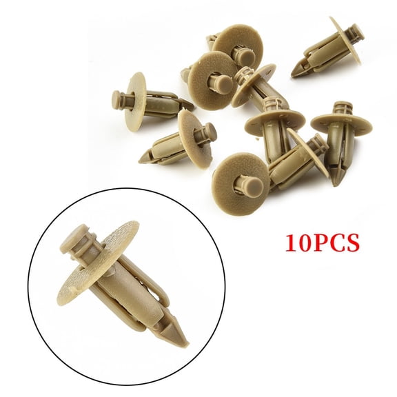 CENL 10pcs 7mm Hole Dia Push In Car Door Trim Mudguard Rivets Retainer Clips Auto Bumper Fastener Hole Rivet Retainer Plastic Clip