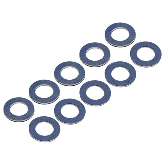 CENL 10pcs Car Engine Oil Drain Plug Seal Washer Gasket Rings 90430-12031 5*0.3*1.7inch Blue For TOYOTA Washers Rings Accessories