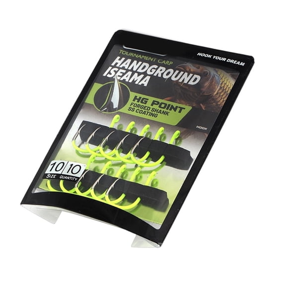 CENL 10pcs High-Carbon Steel Gape Straiaht Hook Wide Fishing Hook Barbed Hooks