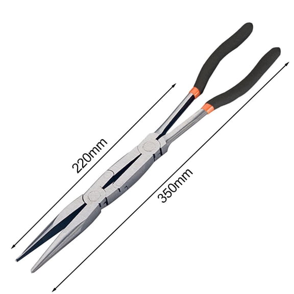 CENL 13 Inch Double Joint Extended Needle Nose Pliers Clamping Pliers Long Nose Pliers Extended Handle Curved Nose Pliers Pliers Tip