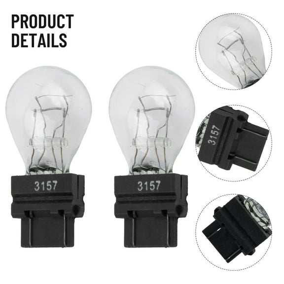 CENL 1pair Car 3157 Brake Light Bulbs Halogen Lamp 3000K 12V 21W Clear Shell Turn Signal Lights Reverse Lights Car Accessories