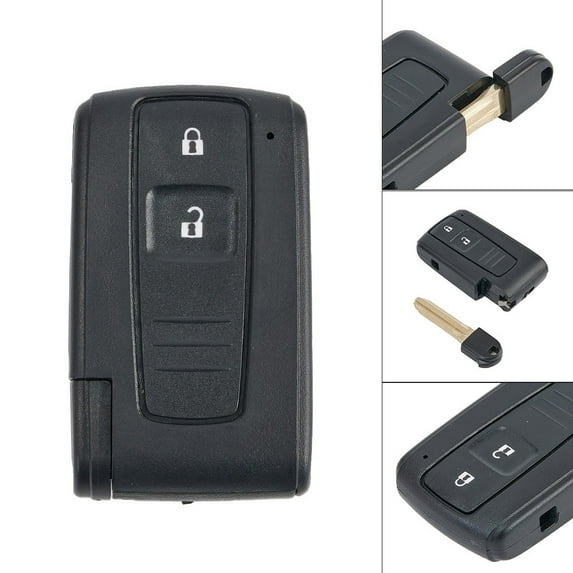 CENL 1set Brand New For Toyota For Prius 2004-2009 Key Shell - 2 Button, Replacement For Damaged Key Fob, Uncut Key Blade