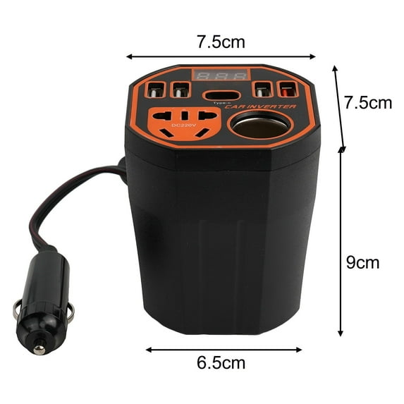 CENL 200W Car Power Inverter 12V/24V To 220V Converter Fast Car Power Converter Large Capacity Charger Car Accessories