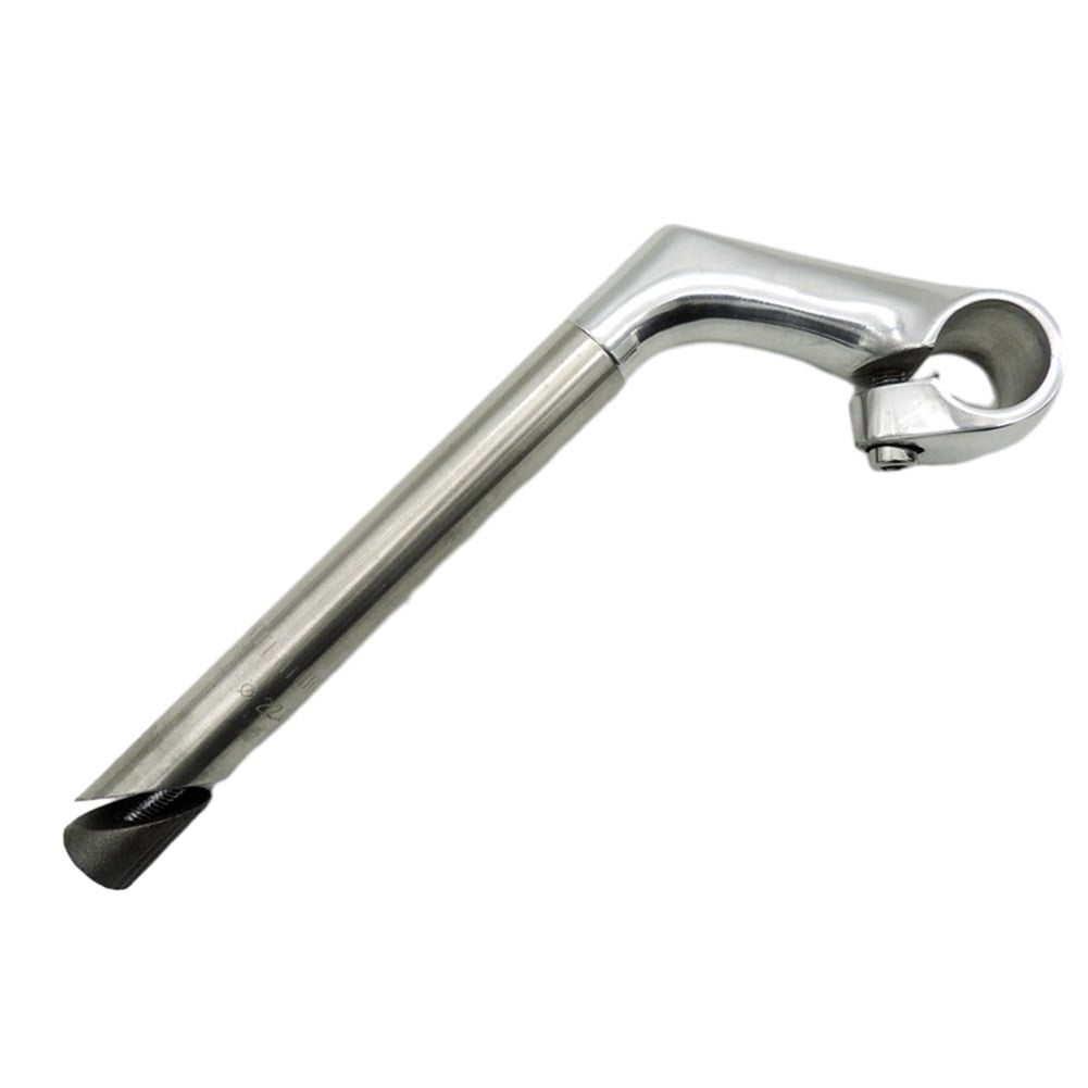 Lowrider Bike Stem - 22.2mm Quill, 25.4mm Bar Clamp, Chrome Steel, 0 Degree