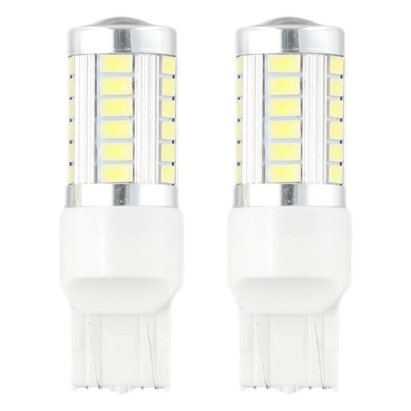 CENL 2Pcs Car Dual Filament LED T20 7430 Drl Sidelight Super White Bulbs W21 6.6W 5630Chip 33SMD Auto LED Headlight Lighting Bulb