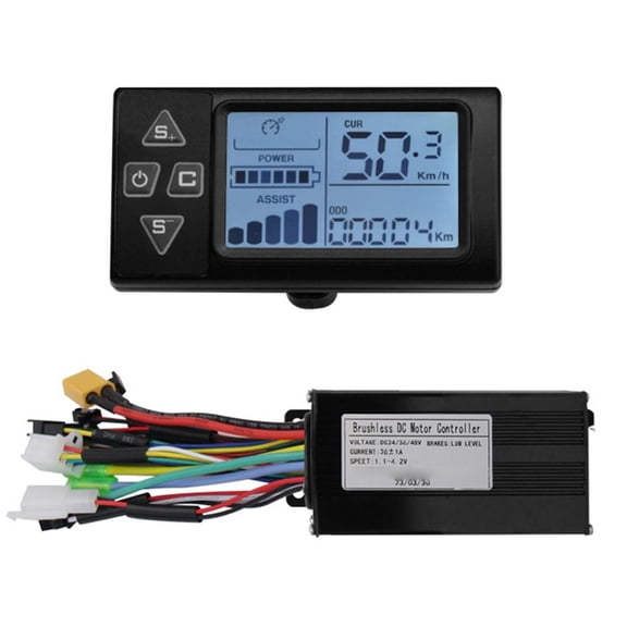 CENL 36V 48V Controller Brushless Controller Bicycle Computer 26A Motor Compatibility 3-mode Operation 9 MOS Intelligent Controller