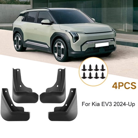 CENL 4Pcs Mudflaps Mudguards Splash Guards Accessories For KIA EV3 2024-Up Mudguards Tire Fenders Mud Flaps Automotive Accessories